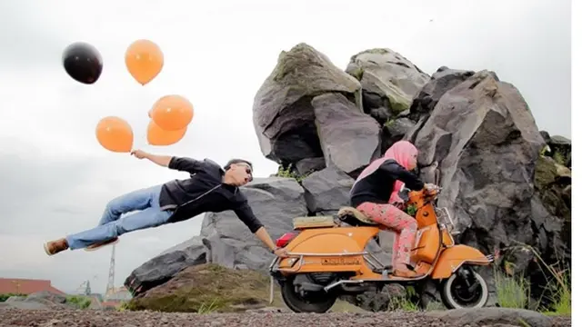 6 Foto Prewedding Berbagai Tema Ini Unik dan Kocak, Anti-mainstream