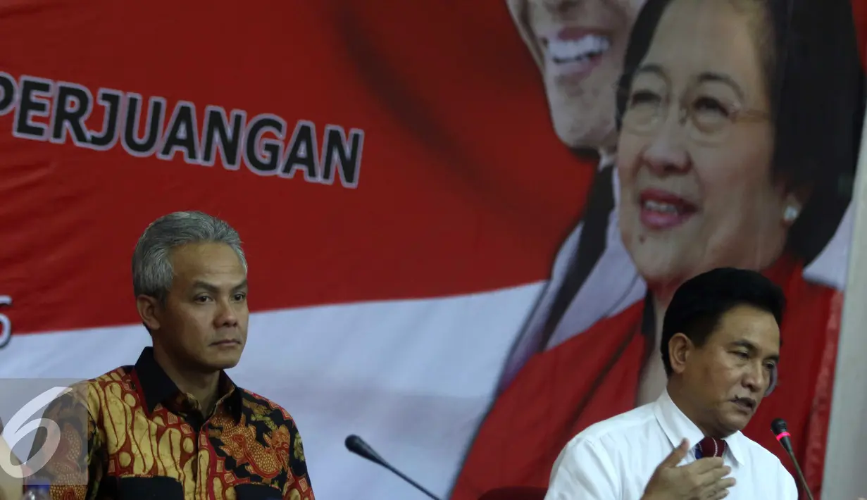 Bakal Calon Gubernur DKI Jakarta Yusril Ihza Mahendra saat menjadi pembicara dalam acara Pelatihan Manager Kampanye Pilkada Serentak Tahun 2017 di Jakarta, Kamis (7/4). Liputan6.com/Immanuel Antonius)