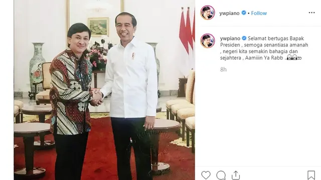 Yovie Widianto dan Jokowi (Foto: Instagram/@ywpiano)