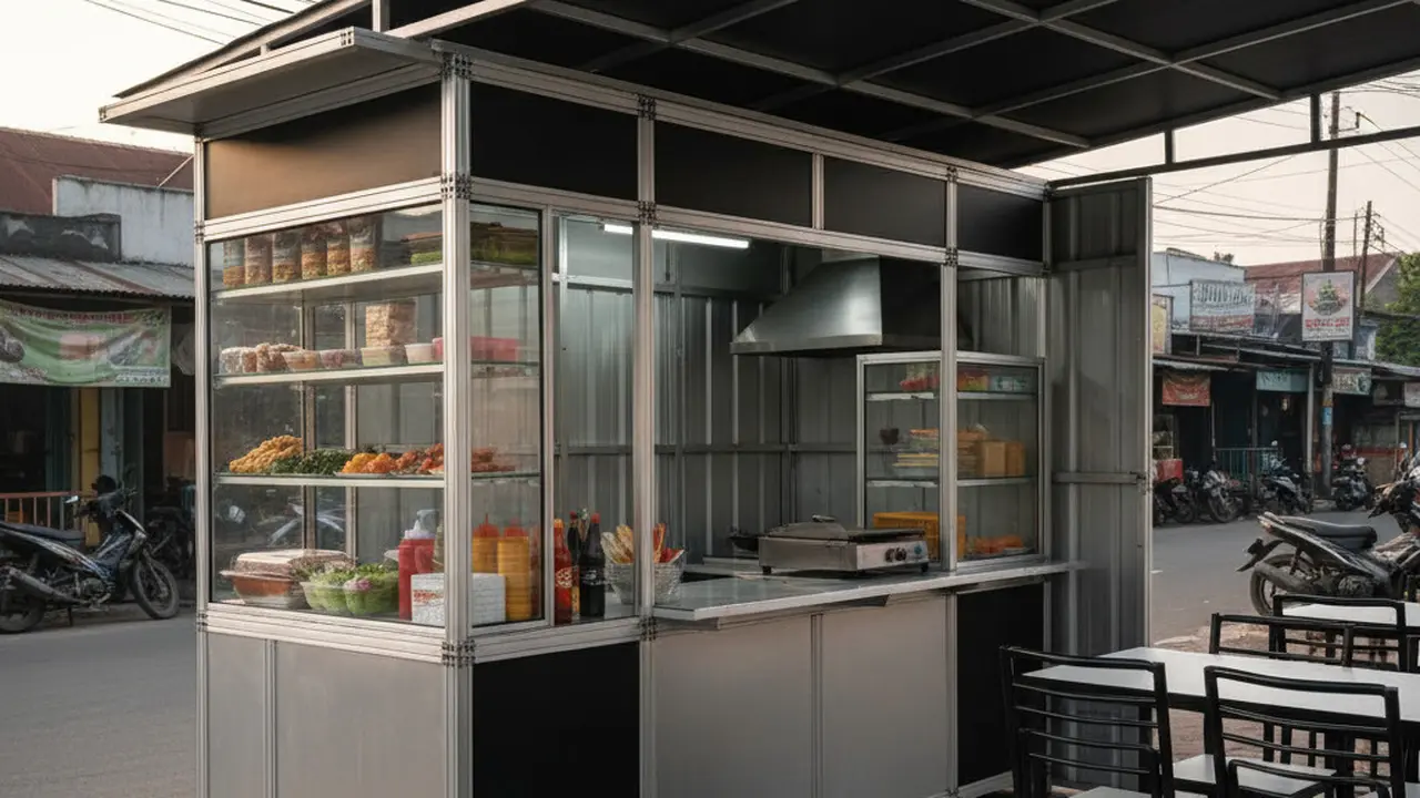 Desain Warung Mudah Dibersihkan dan Tahan Lama