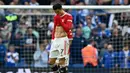 Cristiano Ronaldo. Manchester United yang hanya finis di posisi ke-6 di Liga Inggris musim 2021/2022 otomatis kehilangan kesempatan untuk berlaga di Liga Champions musim depan. Hal inilah yang membuat Cristiano Ronaldo yang baru semusim bergabung kembali dengan Setan Merah usai petualangannya bersama Real Madrid dan Juventus bisa saja meninggalkan Old Trafford untuk bergabung dengan klub yang memberinya kesempatan berlaga di kasta tertinggi kompetisi sepak bola Eropa. (AFP/Glyn Kirk)