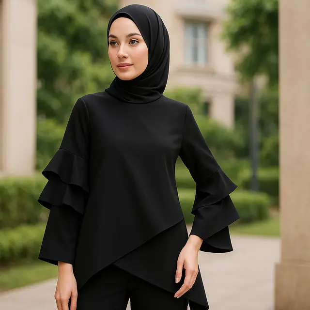 7 Model Atasan Kekinian dengan Lengan Tiga Lapis yang Lagi Tren di 2025, Tampil Feminin dan Stylish
