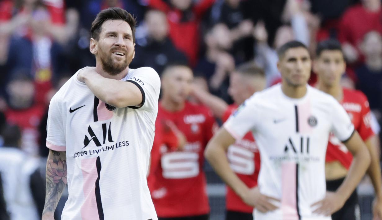 Paris Saint-Germain (PSG) harus menelan pil pahit kala bertandang ke markas Rennes pada laga pekan kesembilan Liga Perancis. (AP/Jeremias Gonzales)