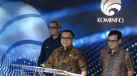 Menteri Pendayagunaan Aparatur Negara dan Reformasi Birokrasi (PANRB) Abdullah Azwar Anas dalam konferensi pers soal IKN di kantor Kominfo, Jakarta, Rabu (17/4/2024). (Tira/Liputan6.com)