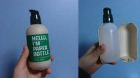 Botol plastik yang dibungkus kertas produk kosmetik Korea yang tuai kritik (dok.Facebook/No Plastic Shopping/The Korean Herald)