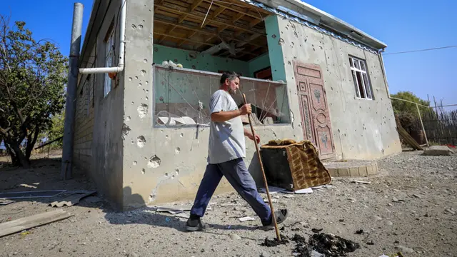 FOTO: Kerusakan Nagorno-Karabakh Akibat Pertempuran Armenia dan Azerbaijan