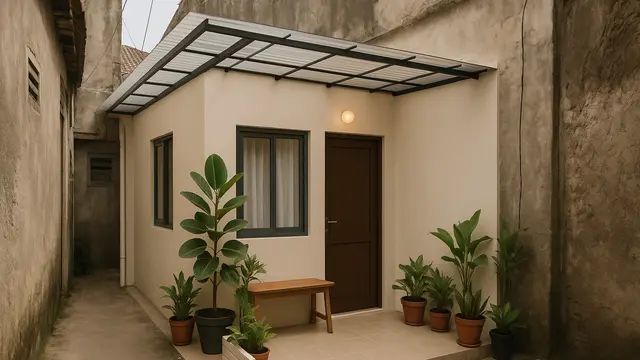 Rumah Sederhana Leter L di Gang Sempit (Foto: ChatGPT)