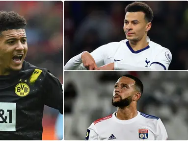 Bursa transfer musim panas telah berakhir, Jadon Sancho salah satu pemain yang gagal hengkang dari Dortmund meski dikabarkan selangkah lagi bakal bergabung dengan Manchester Unite. Berikut Jadon Sancho dan 5 bintang yang gagal hengkang di bursa transfer musim ini. (kolase foto AFP)