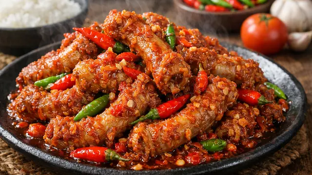 Resep Leher Ayam Balado (Foto: ChatGPT)