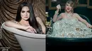 Sama-sama mandi berlian di bathtub, jadi cantik Krisdayanti atau Taylor Swift? (Instagram/krisdayantilemos-dailymotion)