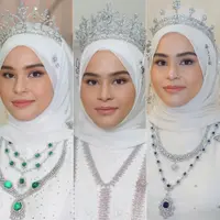 Perhiasaan Puteri Kerajaan Pahang Malaysia, Afzan Aminah saat menikah. [@rozlanassir]