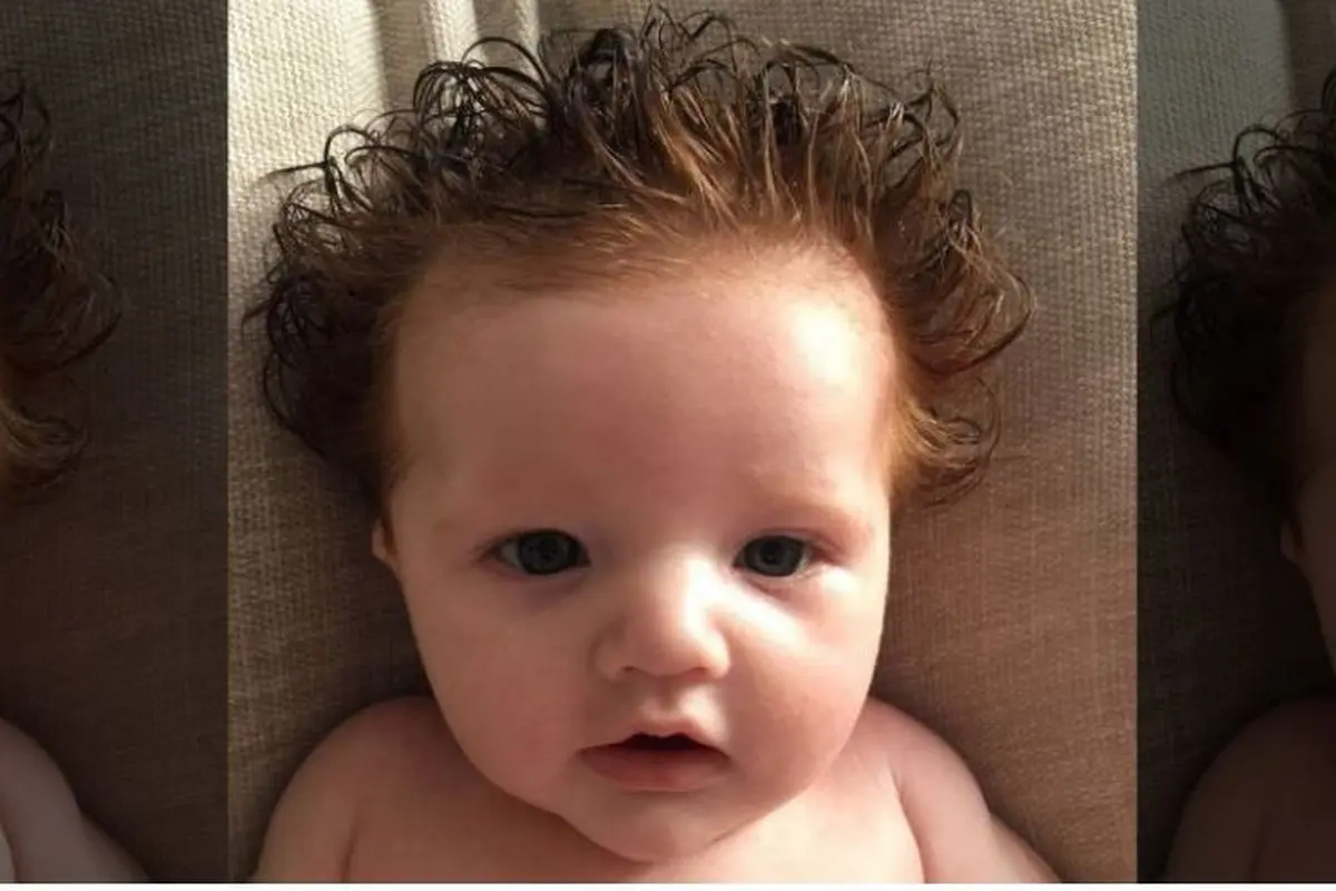 Seorang bayi lucu dan menggemaskan bernama Pixie Rose Masters lahir dengan rambut lebat dan indah. (Foto: Fox News / SWNS)