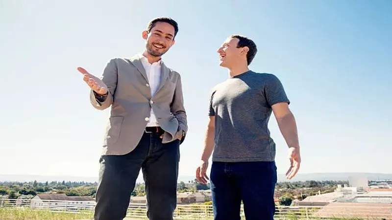 CEO Instagram Kevin Systrom dan CEO Facebook Mark Zuckerberg (Foto: Facebook Mark Zuckerberg)