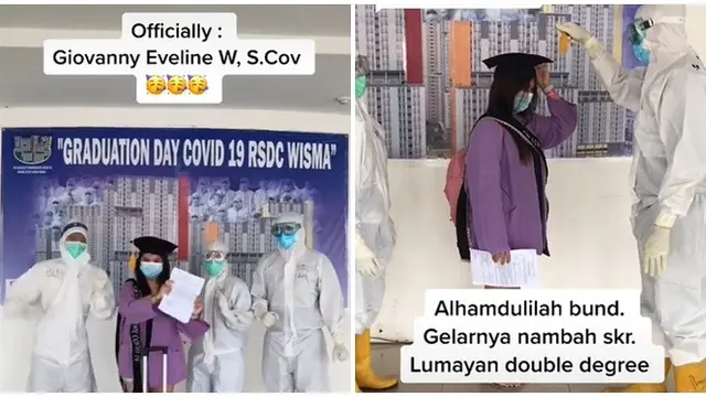 Sembuh dari Corona, Pasien Ini Rayakan Wisuda Covid-19 Bareng Tenaga Kesehatan