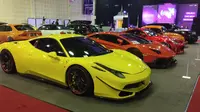 Deretan supercar menggoda pengunjung IMX 2018. (Septian/Liputan6.com)