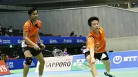 Ganda campuran Indonesia Tontowi Ahmad/Liliyana Natsir akan menghadapi Ko Sung Hyun/Kim Ha Na dari Korea di perempat final Japan Open Super Series 2015 di Tokyo, Jepang, Jumat (11/9/2015). (Liputan6.com/Humas PP PBSI)