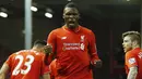 Christian Benteke - The Reds meboyong Benteke dengan harga 46 juta euro dari Aston Villa pada 2015. Satu tahun kemudian, Benteke dilepas ke Crystal Palace dengan harga 31 juta euro. Di atas kertas Liverpool rugi dari transfer Benteke. (Foto: AFP/Lindsey Parnaby)