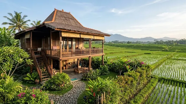 Inspirasi Rumah dengan Pemandangan Sawah