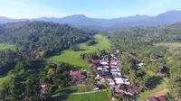 Foto aerial Jorong Simancuang, Solok Selatan, Sumbar, dengan kondisi hutannya. (Liputan6.com/dok KKI Warsi)