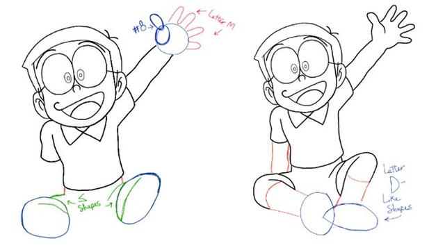 Cara Menggambar Doraemon dan Kawan-Kawan