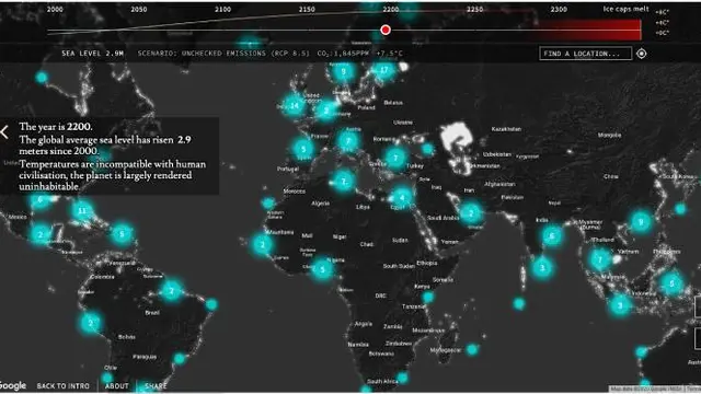 Memvisualisasikan dampak perubahan iklim dengan data aktual. Dok: Google
