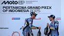 Sementara, tempat ketiga dihuni rekan setim Fermin Aldeguer, Alex Marquez (kanan). (SONNY TUMBELAKA/AFP)
