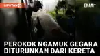 Petugas Turunkan Paksa Penumpang yang Merokok di Gerbong Kereta