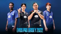 Jersey terbaru dari keluarga besar Evos Esports mendapat sentuhan pesan menghormati keberagaman.