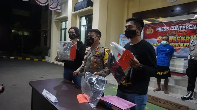 Petani Yang Membunuh Tetangganya Sudah Mendekam Di Mapolres Pandeglang, Banten. (Rabu, 28/07/2021). (Dokumentasi Satreskrim Pandeglang).