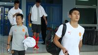 Timnas China U-23 saat latihan di Stadion SPOrT Jabar, Jalan Arcamanik, Bandung, Senin (13/8/2018). jelang laga perdana di penyisihan Grup C Asian Games 2018. (Bola.com/Muhammad Ginanjar)