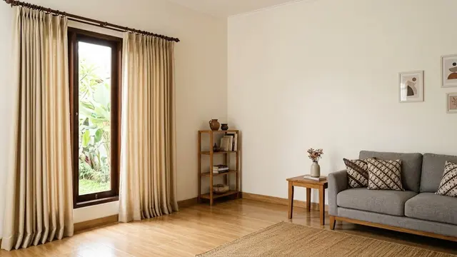 Perpaduan Warna Gorden dan Tembok yang Serasi dan Elegan