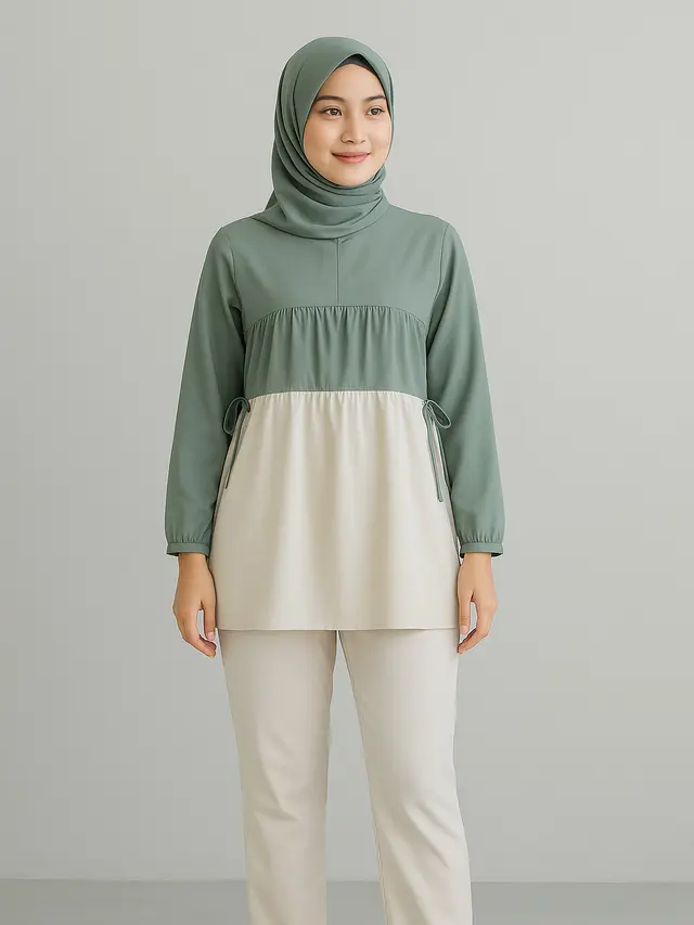 ⁠7 ⁠Model Atasan Wanita Simple Elegan, Cocok Dipakai dalam Berbagai Aktivitas (sumber: AI)
