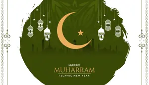 Ilustrasi Tahun Baru Islam. (<a href='https://www.freepik.com/vectors/ramadan-wallpaper'>Ramadan wallpaper vector created by Creative_hat - www.freepik.com</a>)