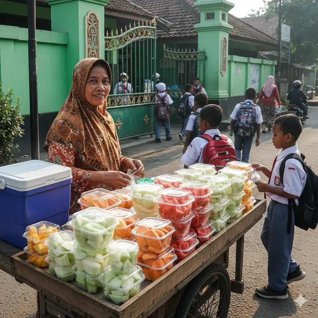 Ide Jualan untuk Ibu-Ibu saat Antar Jemput Anak Sekolah (Foto: Gemini AI)