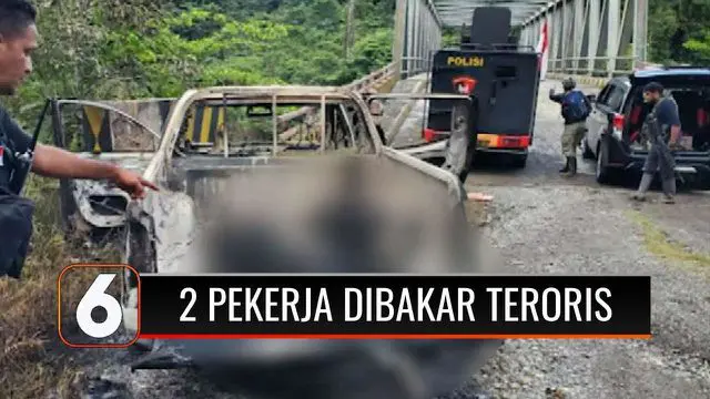 Dua pekerja bangunan di Papua ditemukan tewas dalam kondisi terbakar di atas mobil bak terbuka. Setelah diselidiki, diduga mereka dibakar kelompok teroris bersenjata.