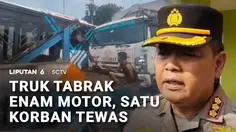 Truk Diduga Rem Blong Hantam Enam Motor, Seorang Ojol Tewas