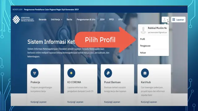 Tata cara melakukan pengaduan secara online.