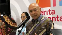 Menteri Koperasi dan Usaha Kecil dan Menengah (Menkop UKM) Teten Masduki saat ditemui di JCC Jakarta, Selasa (28/11/2023). (Tira/Liputan6.com)