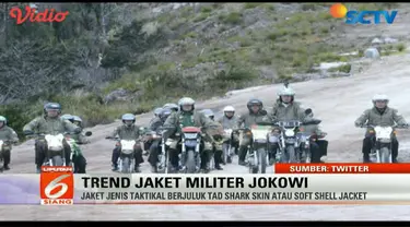 Kali ini jaket hijau bergaya militer yang dikenakan Jokowi di Papua kembali viral. 