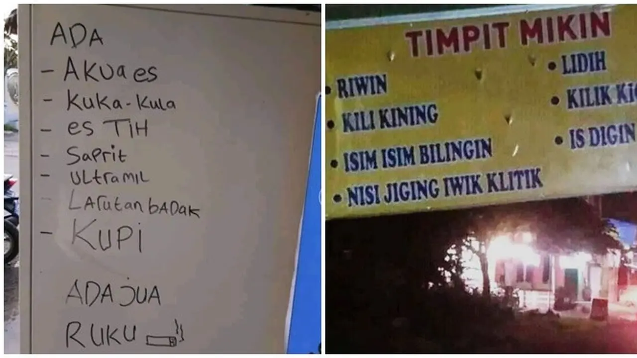 6 Tulisan Nama Makanan di Daftar Menu Ini Nyeleneh, Ejaannya Bikin Bingung