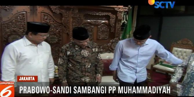 Paslon Prabowo-Sandiaga Silaturahmi ke Kantor Muhammadiyah