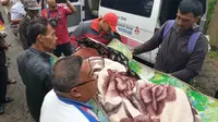 Dua orang pendaki  disambar petir di Gunung Sibayak, tepatnya di Desa Jaranguda, Kecamatan Simpang Empat, Kabupaten Karo, Sumatera Utara (Sumut). (Liputan6.com/Reza Efendi)