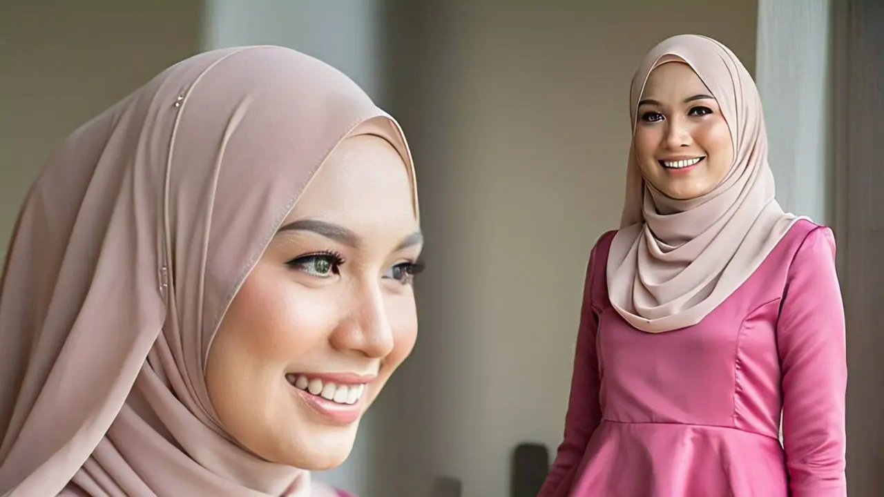 Peplum Dress dengan Lengan Panjang