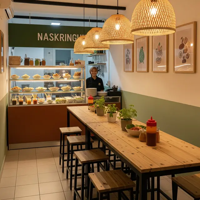 Tata Letak Warung Makan Kecil Sederhana tapi Estetik