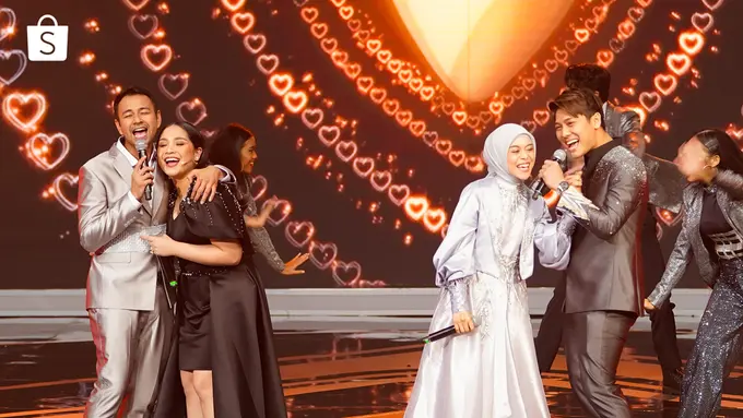 So Sweet, Deretan Artis Tanah Air Bikin Panggung TV Show Shopee 9.9 Super Shopping Day Makin Romantis