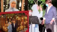 6 Potret Rizky Billar dan Lesty Kejora di Resepsi Pernikahan Ali Syakieb dan Margin