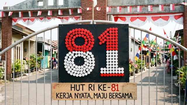 Ide Hiasan 17 Agustus dari Tutup Galon Bekas