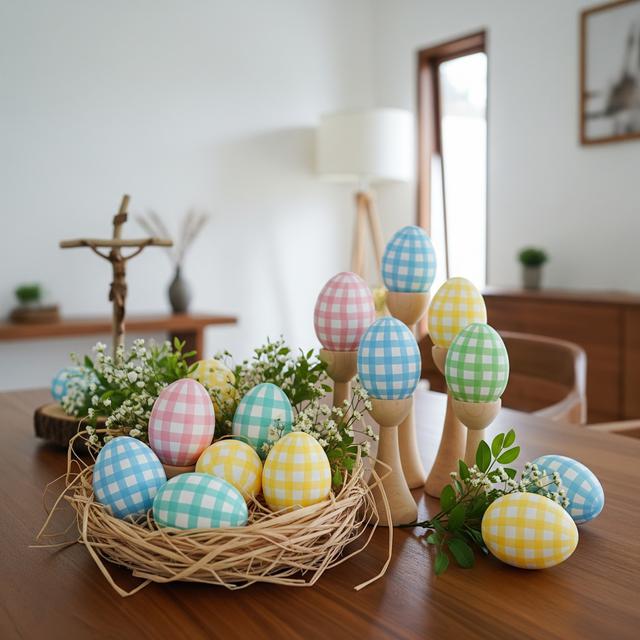 19. Telur Motif Gingham