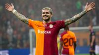 Mauro Icardi (30’) yang jadi algojo menunaikan tugasnya dengan tendangan panenka. (Yusuf Dursun/Dia Images via AP)