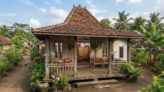 Model Rumah Sederhana Bergaya Tradisional di Desa